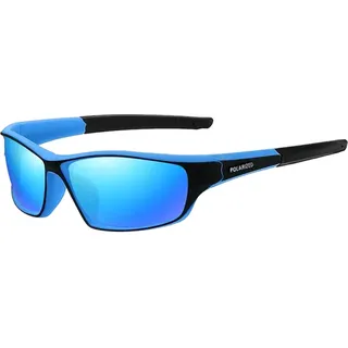 Herrenbrille - polarisierte Gläser - Schutz - verspiegelte Blau - Dynamisches Design - UV-400-Filter -