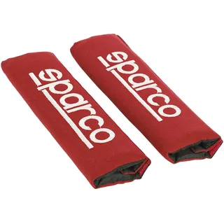 Sparco SPC1204RD Seat Belt Padding Protector Car Travel, 2 Units, Rosso