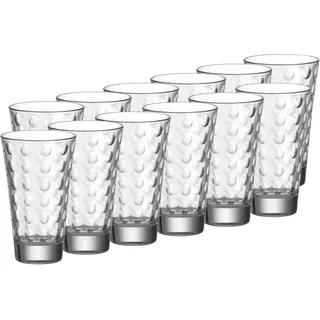 LEONARDO Trinkgläser Optic Glas 0,3 l 12-tlg.