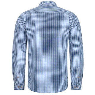 Trachtenhemd NÜBLER "Trachtenhemd Langarm Harry", Herren, Gr. M, EURO, blau, Obermaterial: 70% Baumwolle CO. 30% Polyester PES., Hemden Trachtenhemd