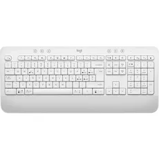 Logitech Signature K650 Comfort kabellose Tastatur mit Handballenauflage, BLE Bluetooth/Logi Bolt USB-Empfänger, Soft-Touch-Tastatur, Numpad, PC/Windows/Mac, Italienisches QWERTY - Weiß