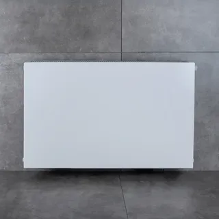 BELRAD Heizkörper Verkleidung Planplatte magnetisch, weiß RAL 9016, glatte Front aus Edelstahl, einfache Montage für Rippenheizkörper (HxB) 300x1200 - Weiß