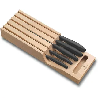 Victorinox Storage + Cutting Boards, Profi Schubladen-Messerhalter, 5-teilig, , Robuster Kunststoffgriff, mandel-beige