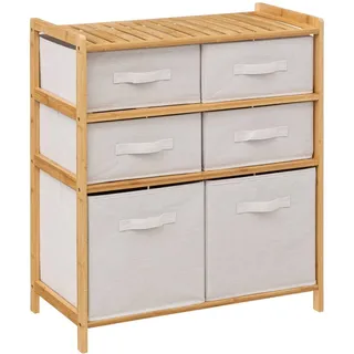 5Five Doppelregal mit 6 Schubladen, Weiß