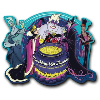 Trefl – Konturenpuzzle aus Holz: Disney Villains: Bösewichte: Sorgen für Ärger, 500+5 Teile, Wood Craft, unregelmäßige Formen, 70 Figuren, modernes Puzzle, für Erwachsene und Kinder ab 12 Jahren