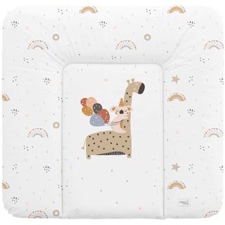 Ceba Baby® weiche Wickelauflage 75x72 cm - Baby Wickelunterlage - Wickeltischauflage für Junge und Mädchen - Wasserdicht, abwaschbar und pflegeleicht- OEKO-TEX® Standard 100 - Made in EU - Giraffe