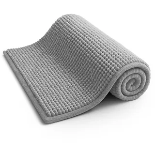 KEPLIN Rutschfester Mikrofaser-Bad- und WC-Vorleger – weicher, plüschiger und bequemer Teppich mit maschinenwaschbarem Design – wasserabsorbierend und schnell trocknend, um Badezimmer und Zuhause