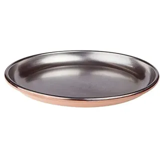 Pentole Agnelli COCU15824 Linie Kupfer glatt verzinnt Tablett Austern Teller 24 cm