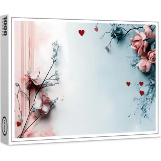 raxxa Premium-Puzzle "Romantische Herzen", 1000 Teile