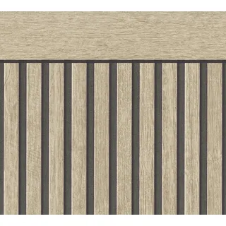 A.S. Création A.S. Creation Vliestapete Wallpanel 5 m x 1,06 m Braun-Schwarz FSC®