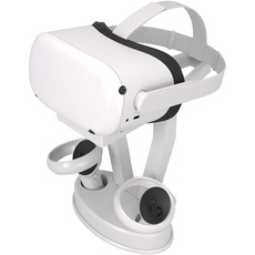 Digicharge VR Headset Ständer für Oculus Meta Quest 3 /Quest 2 / PS VR Display Mount Station für Headset und Touch Controller, VR Speicher Halter Ständer mit Basis für Controller