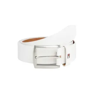 Tommy Hilfiger für Herren. AM0AM08360 Neu Denton 3.5 Ledergürtel weiß (90 cm), Lässig