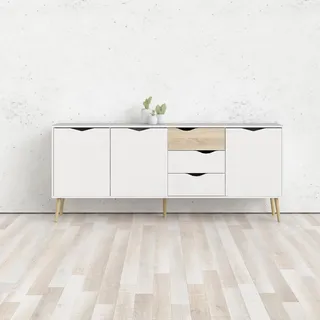 Andas »Oslo, Sideboard, Aufbewahrung, Schubladenschrank, Stauraum«, Breite 196 cm, Höhe 82 cm, 3 Türen und 3 Schubladen