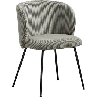 KAWOLA Stuhl LENA Esszimmerstuhl Cord grau - Grau