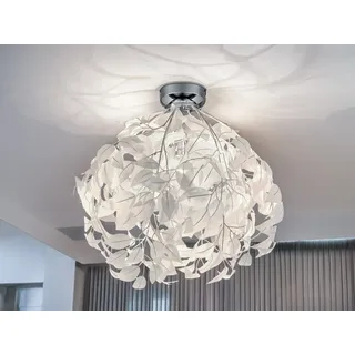 Ausgefallene LED Deckenleuchte Ø38cm dimmbar mit Blätter Lampenschirm Wohnzimmer