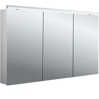 emco flat 2 classic LED-Lichtspiegelschrank mit Aufsatzleuchte, 3 Türen, 1300x729x138mm, 979706509