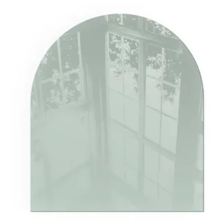 Tulup Kaminbodenplatte Glas 80 x 70 x 0,4 cm Hellgrün