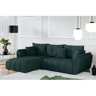 AX LIVING Ecksofa mit Schlaffunktion Verciani L Sofa Grün 280 cm - Grün