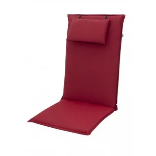 Auflage für Hochlehner Elegant 119 x 48 x 6 cm rot - Schwarz