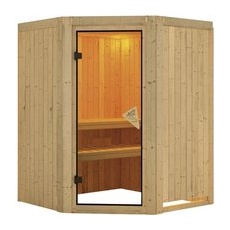 KARIBU Sauna »Tartu«, für 3 Personen, ohne Ofen - beige