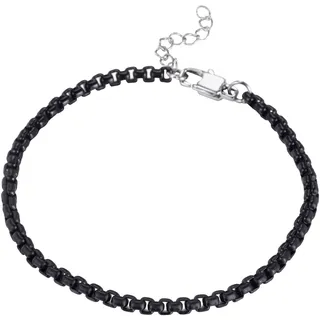 FIRETTI "Schmuck Geschenk Edelstahl Fußschmuck Venezianerkette Color", schwarz, edelstahlfarben),