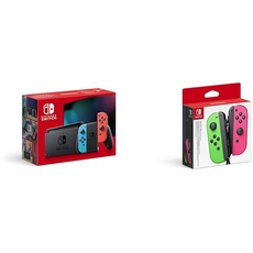 Nintendo Switch-Konsole Neon-Rot/Neon-Blau & er-Set Neon-Grün/Neon-Pink