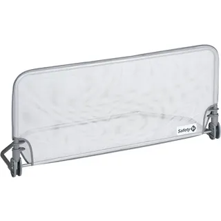 Safety 1st Standard Bed Rail 92 cm, Bettgitter Rausfallschutz, 18 Monate–5 Jahre, Bettschutzgitter, Netzgewebe, automatische Sperre, einfach zu reinigen, Grau & Weiß