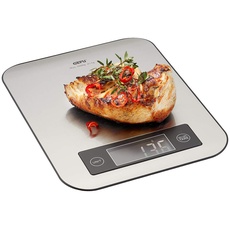 Gefu Küchenwaage Score - Smarte Digitalwaage aus Edelstahl inkl. Smartphone-App, Elektronische Haushaltswaage für die Küche, zum Backen und Kochen bis 5 kg