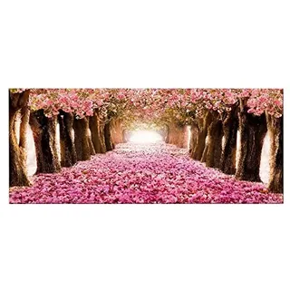 Homemania HM20KNV70x100-57 Bild Baum Landschaft Wohnzimmer Schlafzimmer Mehrfarbig Polyester Holz 70 x 3 x 100 cm