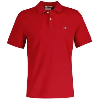 Poloshirt GANT "Poloshirt Regular Shield Pique Polo 1er Pack", Herren, Gr. XXL, rot (rot (ruby)), Obermaterial: 100% Baumwolle CO., Shirts Poloshirt