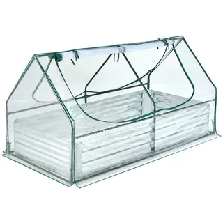 Costway Gewächshaus Grün , Metall , 90x91x180 cm , Gartenzubehör, Hochbeete