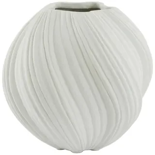 Light & Living Vase Yatung - Creme - Ø34cm | Rund - Modern - Stein - Blumenvase - Vase für Trockenblumen - Vasen decko