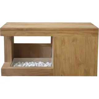 Teako Design Waschbeckenunterschrank Sala hängend 90/120cm - Massivholz Badmöbel FLEGT- (50 x 90 x 60 cm)