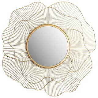 Wohnling Wandspiegel Gold, Metall