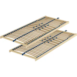 70.32-08 FV DP Federholzrahmen Lattenrost 80x200 cm Kopfteil verstellbar Doppelpack
