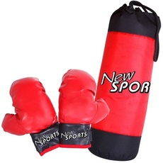Bild von New Sports Boxsack + Boxhandschuhe