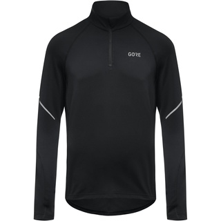 Gore Wear Herren Mid Zip Shirt Langarm, schwarz M EU