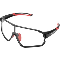 ROCKBROS Sonnenbrille Selbsttönend Fahrradbrille Damen Herren Photochrome UV400 Transparente Selbsttönende Brille zum Radfahren, Motorradfahren, Autofahren, Laufen, Angeln, Golf, Biking Outdoor