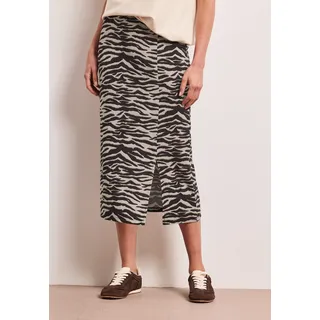 STREET ONE Midi-Rock Damen Animalprint Braun 44