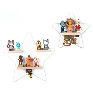 BOARTI Kinderregal BOARTI Stern 33 x 33 cm Holz weiß