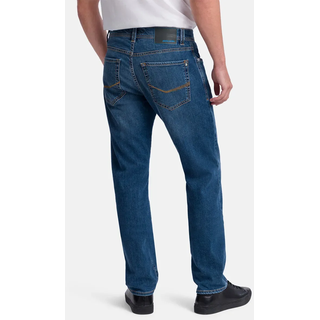 Tapered-fit-Jeans PIERRE CARDIN "Lyon Tapered", Herren, Gr. 33, Länge 30, blau (ocean blau stonewash), Denim/Jeans, Obermaterial: 70% Baumwolle, 24% Lyocell, 4% Polyester, 2% Elasthan, lang, Jeans Tapered-fit-Jeans