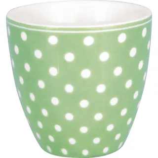 Greengate MINI Latte Cup DOTTY PALE GREEN Grün mit weißen Punkten Espresso Tasse