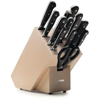 WÜSTHOF Classic Messerblock mit 12 Artikel, Helle Buche