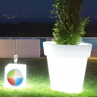 BLUMENTOPF H95 PFLANZKÜBEL PFLANZENKÜBEL TOPF RUND LED MULTICOLOR