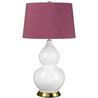 Licht-Erlebnisse Winta Nachttischlampe Keramik Stoff E27 64 cm Retro