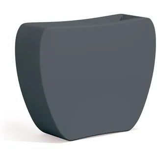 BLUMENTOPF PFLANZENKÜBEL BLUMENKÜBEL BALKONPFLANZE FUR GARTEN ECKIG H 80 GRAU