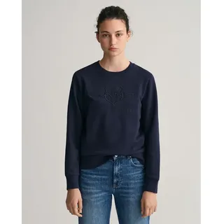 GANT Tonal Archive Shield Sweatshirt Evening Blue XS