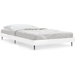 vidaXL Bettgestell Hochglanz-Weiß 90x200 cm Holzwerkstoff - Weiß