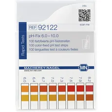 Macherey & Nagel ML-6710 Farbfixiert Nicht blutend pH-Teststreifen, pH-Fix 6.0-10.0, 85mm Länge x 5.5mm Breite, 100 Stück