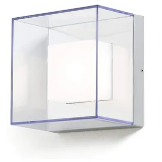 Konstsmide Außenleuchte Aluminium/Glas 21 x 14 x 40 cm inkl. LED-Lampe grau